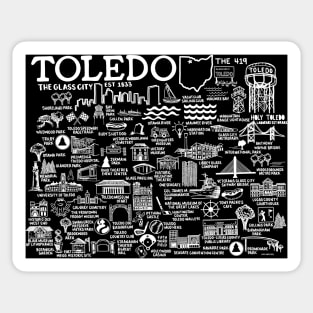 Toledo Ohio Map Sticker